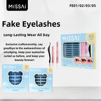 DIY Lash Extension Kit Full Set - 6/10 Rows Individual Lashes & Cluster Mix with Lash Bond And Seal for Home Application