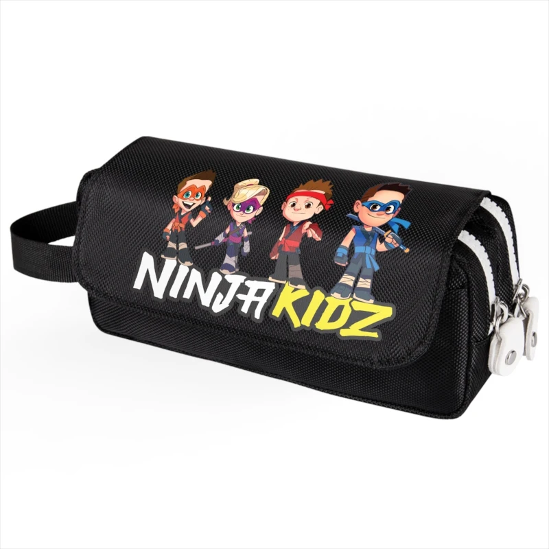 2023 NEW Ninja Kidz Cartoon Children Pencil Case Multi Layer high quality Student Stationery Box Stationery Storage Bag