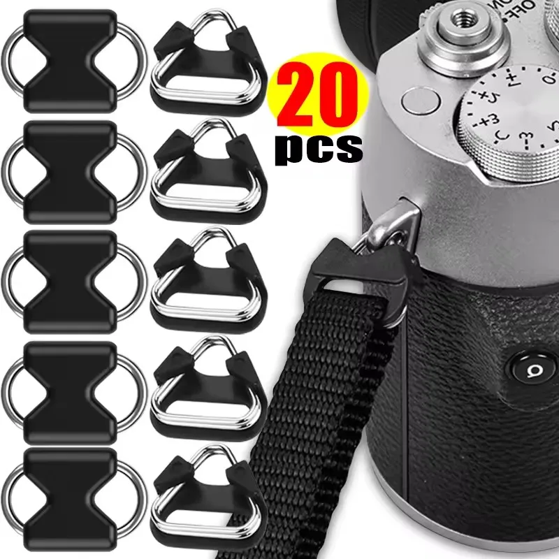 20/2Pcs Lug Ring Camera Strap Triangle Split Ring Hook Lanyard Straps Holder Rings for Nikon Sony D-SLR Camera Accessories