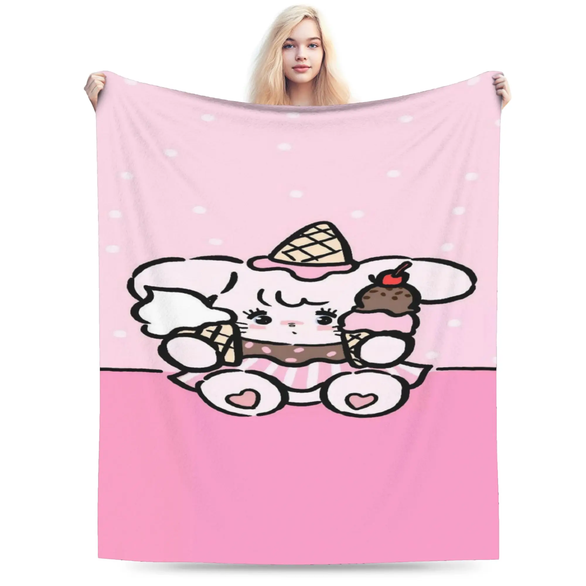 pink cartoon Mikko Mousse  Blanket Multi-size Soft Fuzzy Plush  Throw Blankets for Sofa Couch and Bed