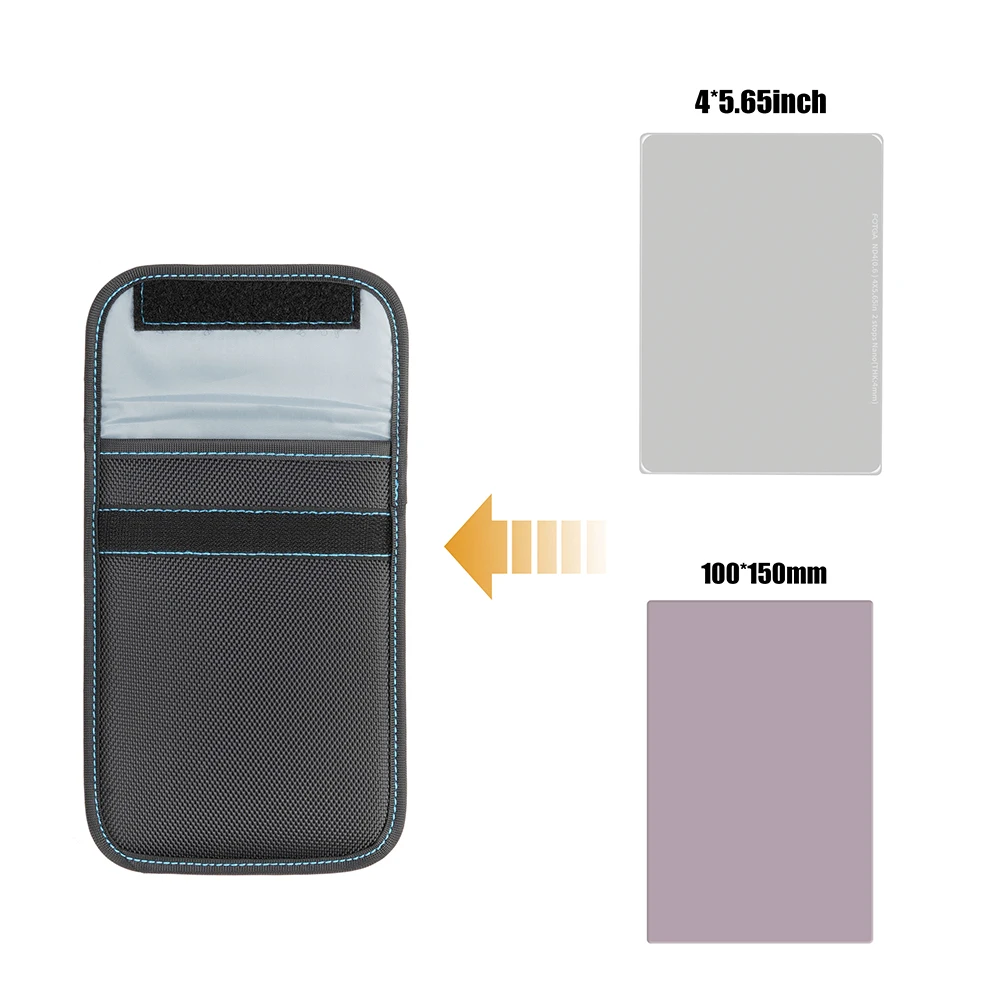 FOTGA 4X5,65 сумка для хранения фильтров, круглая защитная сумка для фильтра, квадратная сумка для хранения фильтров 100x150 мм, портативный ящик для хранения фильтров