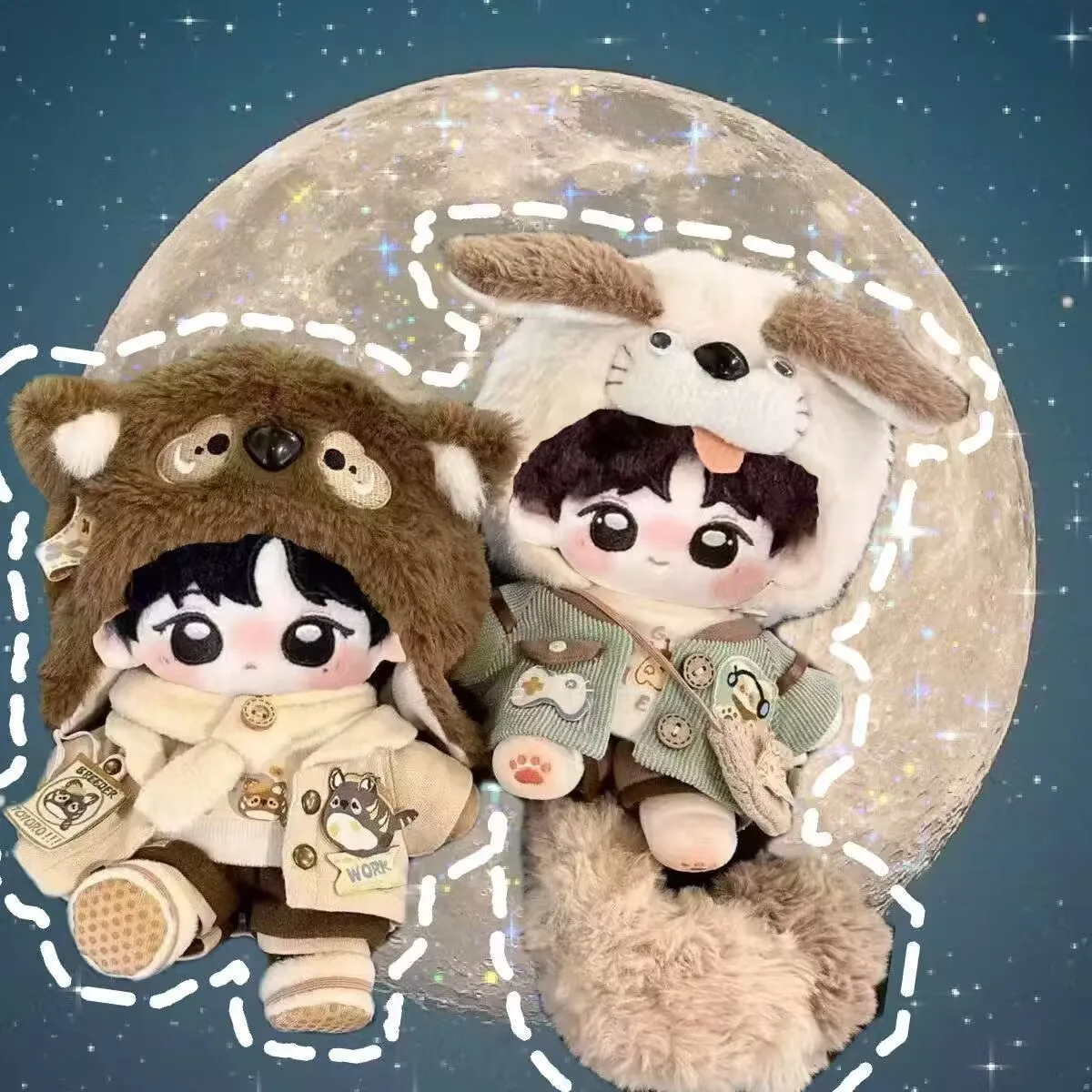 "الخعاب" "Chuixian" الفول السوداني cp "Huang Xing Qiu Dingjie" 20 سنتيمتر دمية القطن لطيف مروحة خلق هدية