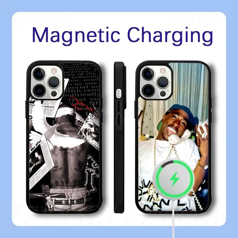 

Rapper 2-2pac Tupac Phone Case For iPhone 17,16,15,14,13,12,11,Pro,Max,Plus,Air,Mini,SE Magsafe Magnetic Wireless Charging