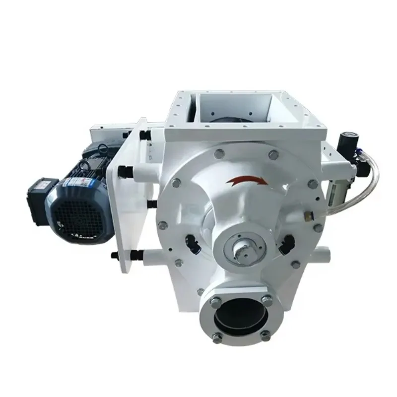 

Blow-Through Rotary Airlock Valve for Plastic Particle Bulk Material Handling System Air