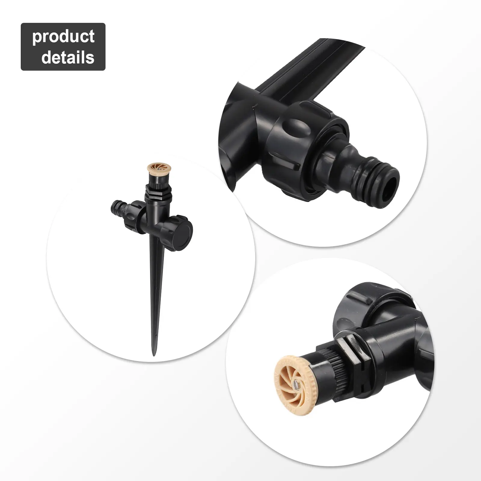 2pcs Garden Irrigation Spike Sprinkler Degrees Rotary Scattering Nozzles Sprinklers Garden Gardening Water Watering