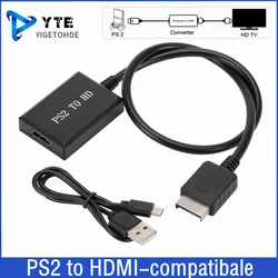 PS2 to HDMI-compatibale Audio Video Converter Adapter Support For PS1/2/3 Display Modes For HDTV PC Full HD Cable Adapter