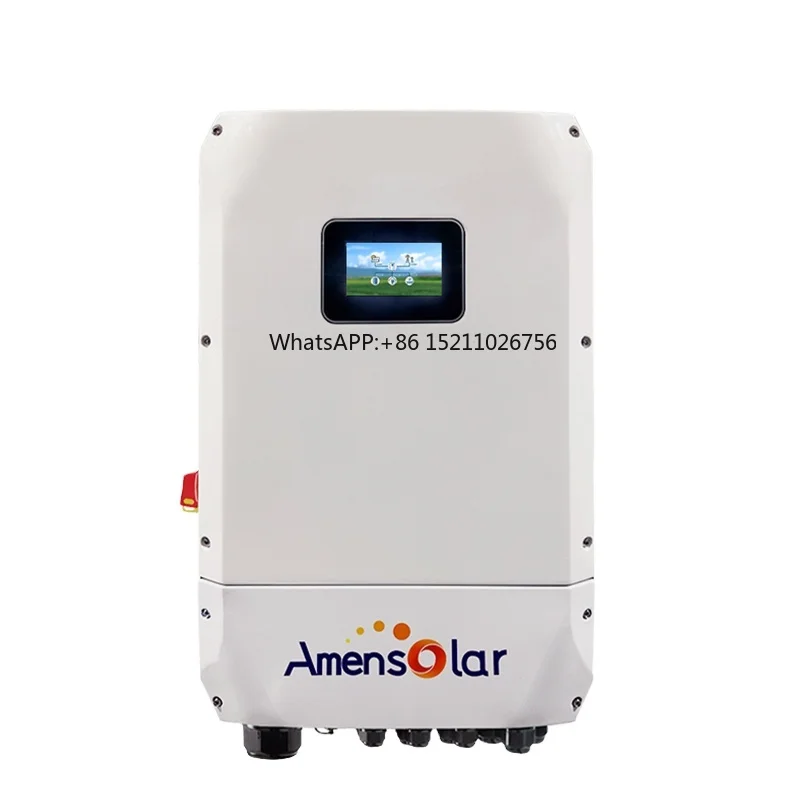 10kw 8kw 5kw Hybrid Solar Split Phase Inverter 120V 240V 5000w 48V On Grid Tie Solar PV System Inverter with MPPT AMENSOLAR