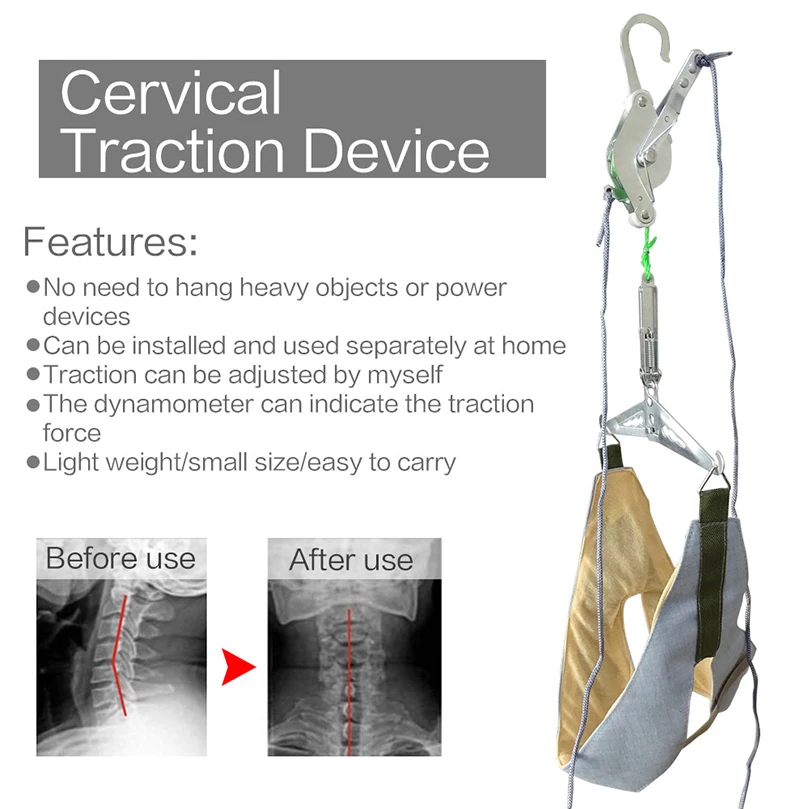 Cervical traction device home stretching medical hanging cervical spondylosis neck treatment device neck orthosis traction frame