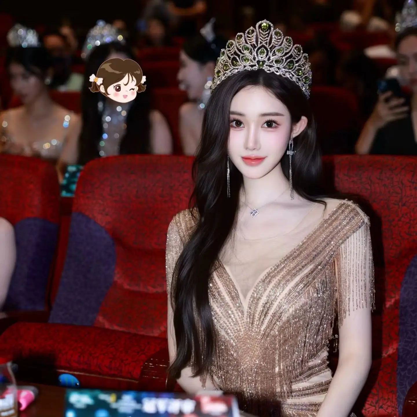 Crystal Bridal Hair Tiara Large Adjustable Crown for Beauty Pageant Miss International Queen Hair Accessories