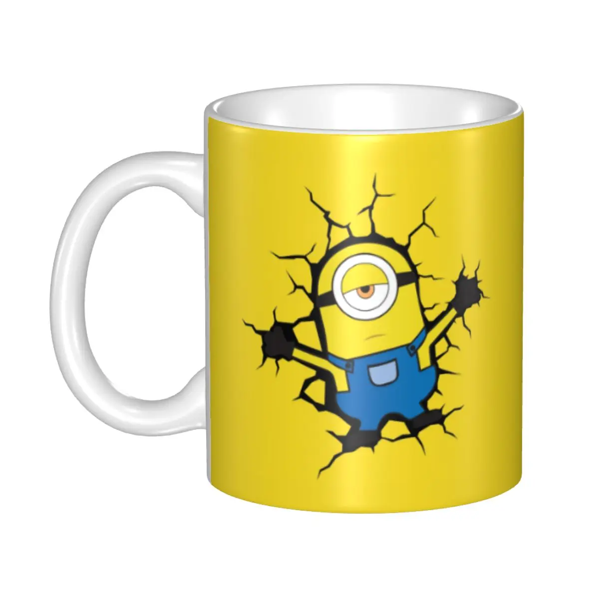 Minions Broke The Wall tazas personalizadas dibujos animados animación café Taza de cerámica taza regalo creativo