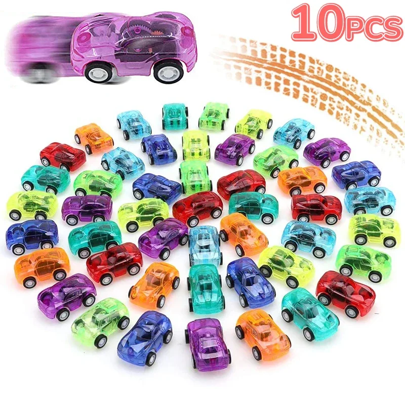 10/1Pcs Pull Back Racer Mini Car Toys Kids Birthday Party Favor Supplies Mini Car Gifts Plastic Vehicle Set Fast Racing Car Toys