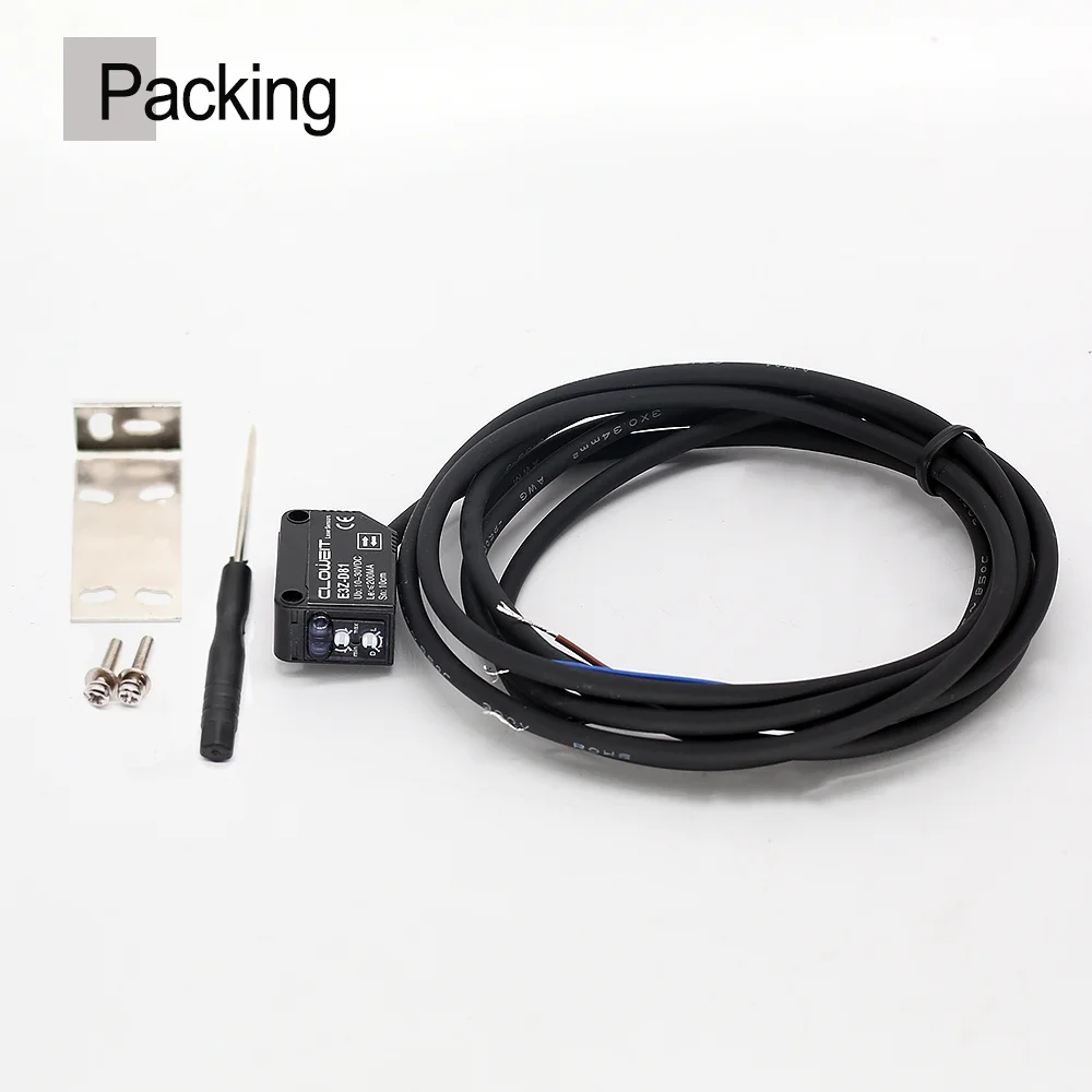 Cloweit 10cm 80cm 2m 5m Detection Diffuse Reflect Through Beam Photoelectric Proximity Sensor Switch E3Z D61 D81 D62 D82 T61 T81