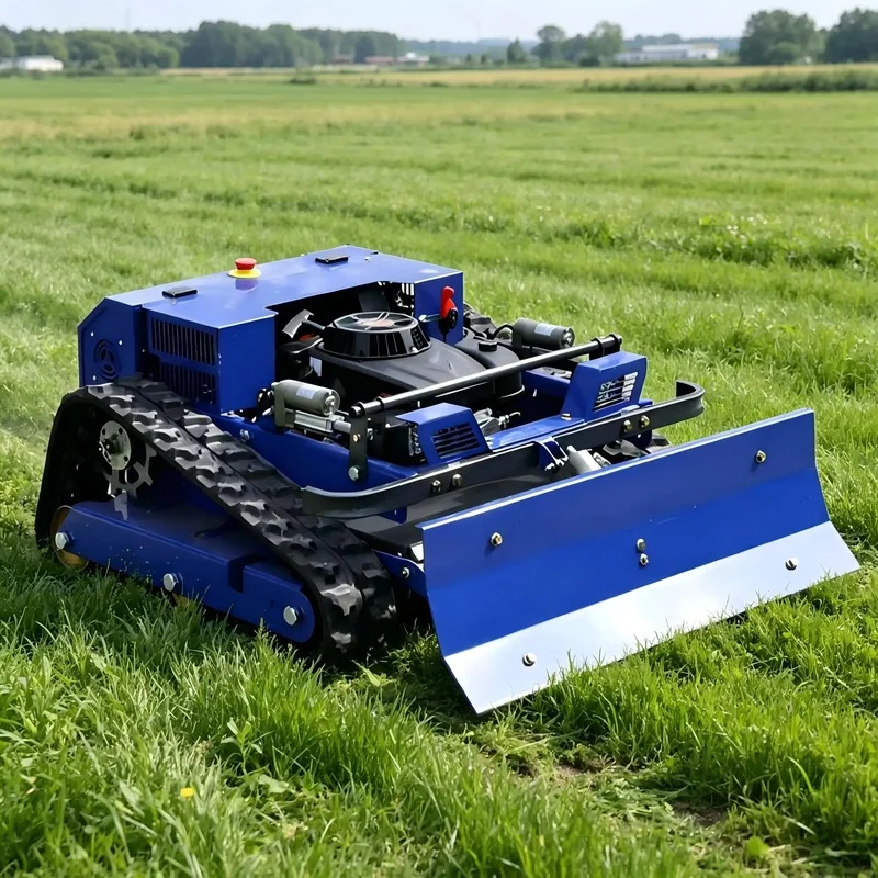 224CC 5800W Cordless Remote Control Self Propelled Robot Mower All Terrain Tracked Lawn Mower Steep Slope Farm Orchard EPA
