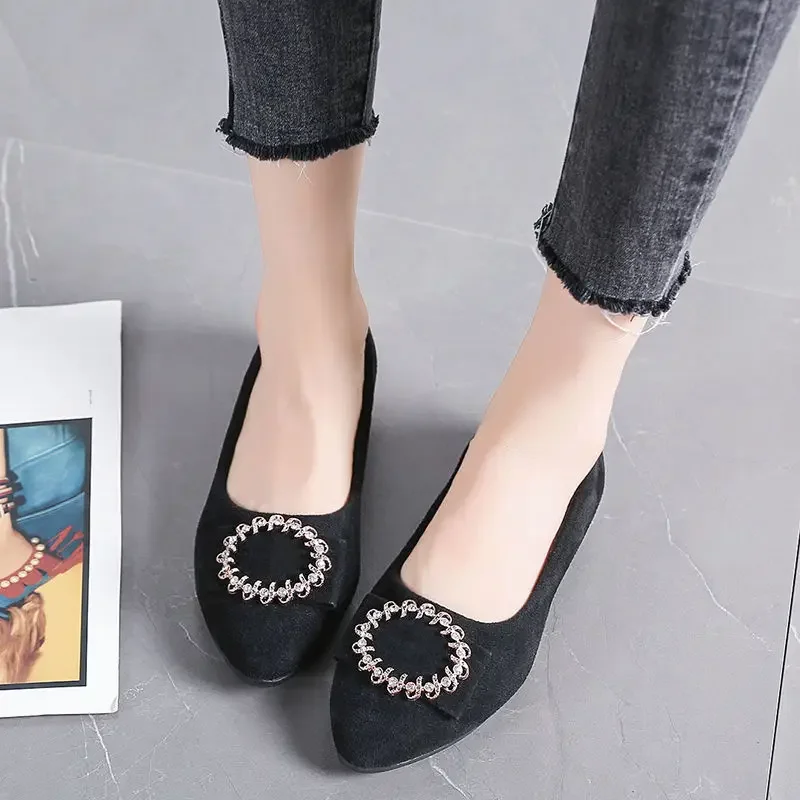 

Элегантные женские туфли-лодочки на низком каблуке, женская обувь на квадратном каблуке с острым носком, повседневная акция, обувь без шнуровки, шикарная распродажа 39