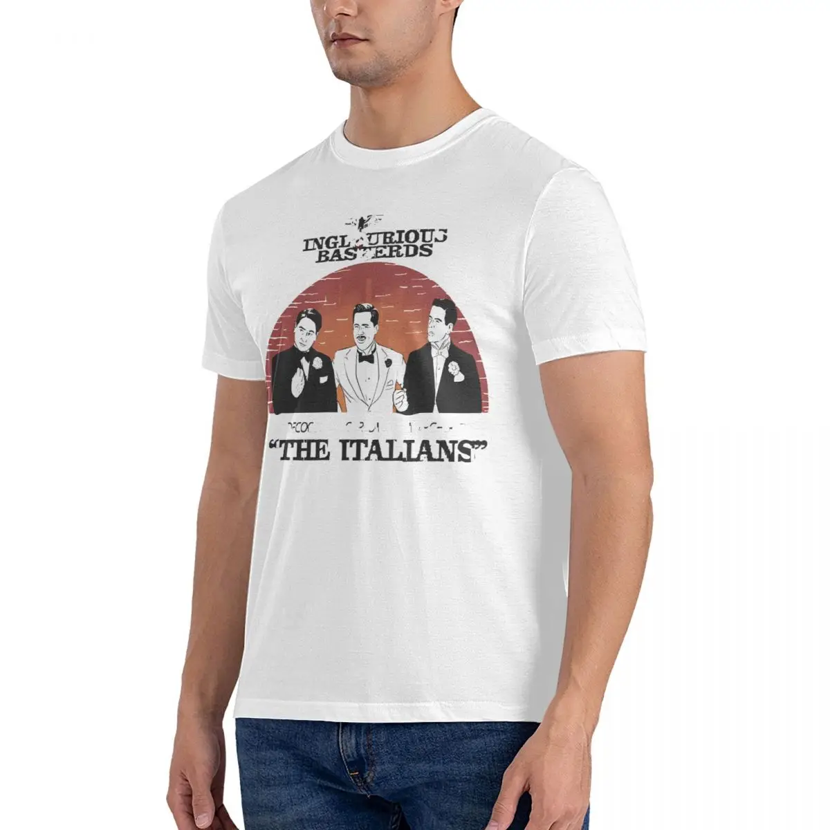 The Italians T Shirt Men's Pure Cotton Novelty T-Shirt O Neck Inglourious Basterds Tees Short Sleeve Clothes Unique