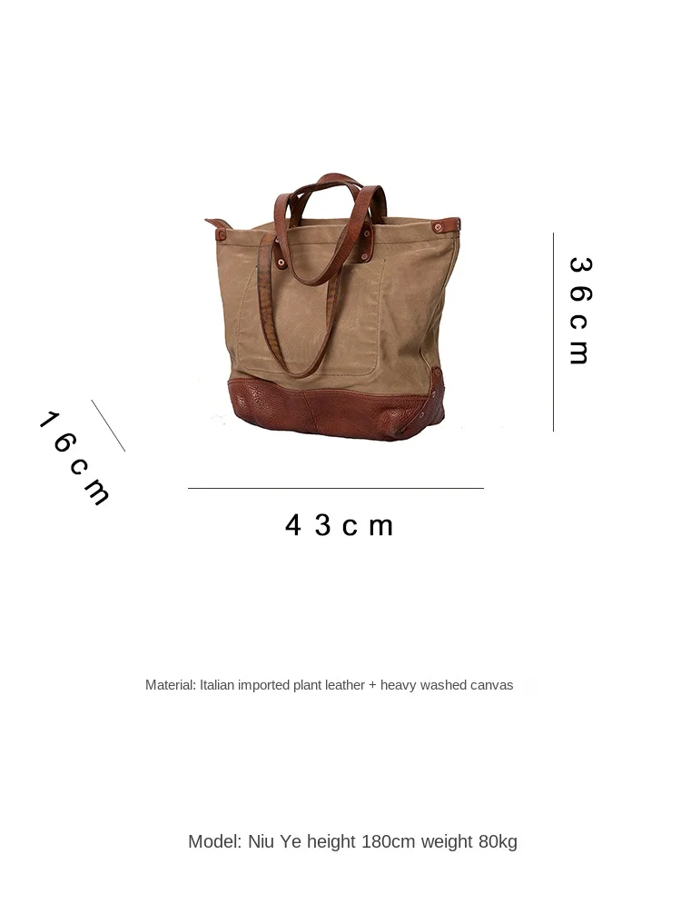 Tela retrò con borsa da uomo in vera pelle borse di grande capacità borsa a tracolla a vita bassa borsa a tracolla Street Fashion Tote Bags