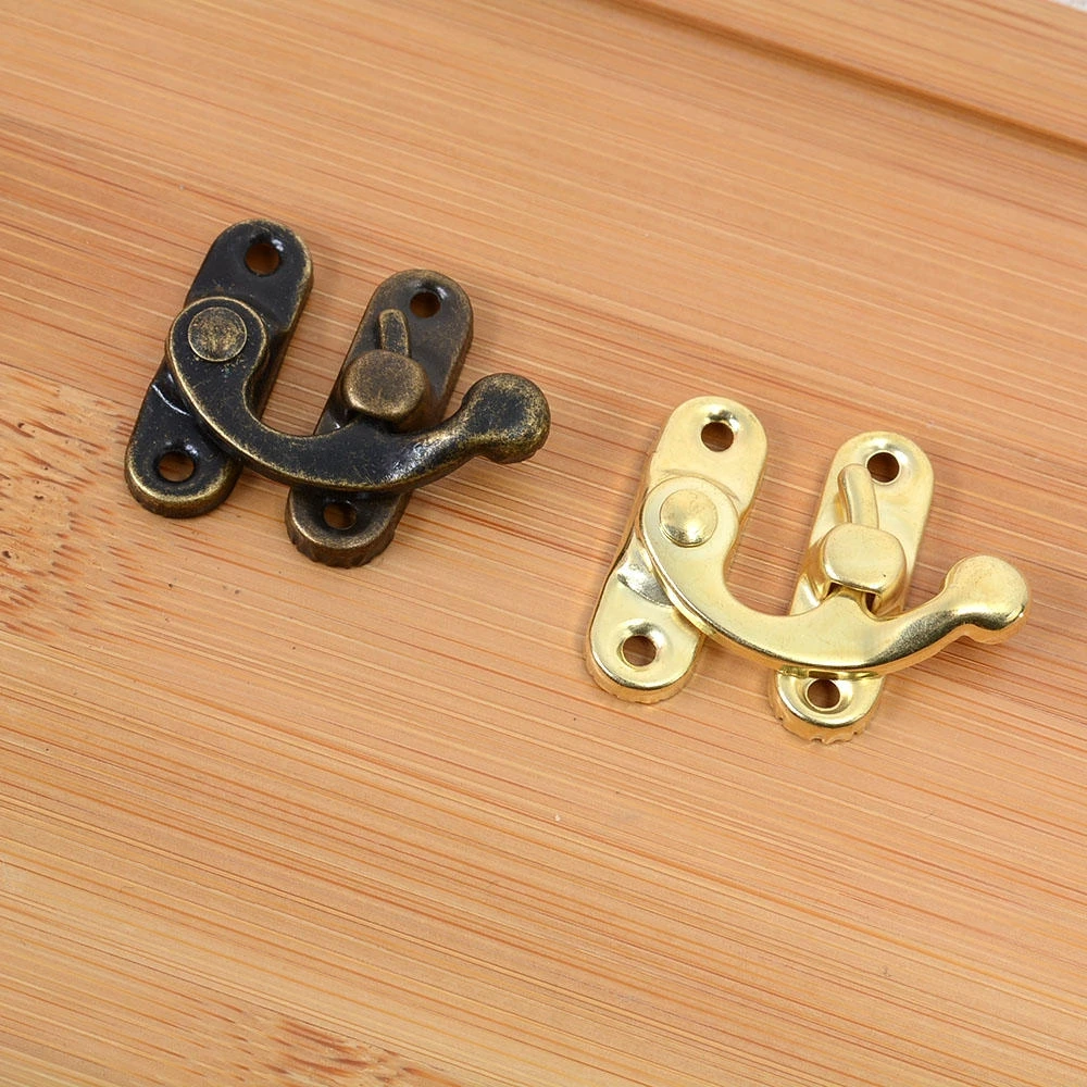 1Pc Horn Buckle Lock Mini Metal Hook for Wooden Jewelry Box Retro Simple Furniture Cabinets Hardware Accessories Wholesale