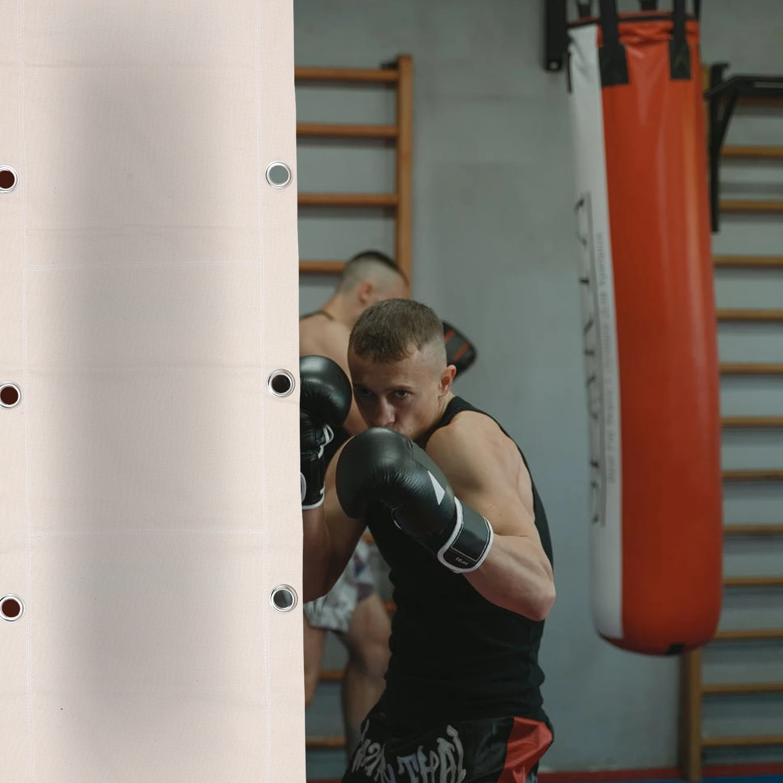 

Wall-Mounted Canvas Boxing Sandbag Reinforced Copper Buckle Portable Fitness Training Bag For Martial Arts Home Gym