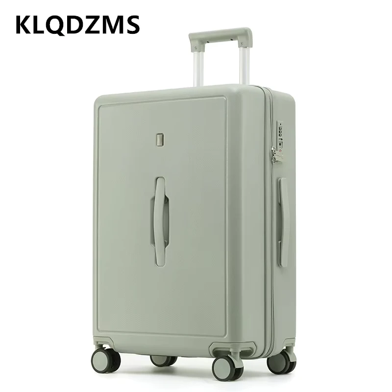 KLQDZMS 20"24"26"28Inch ABS + PC Suitcase Zipper Boarding Box Women's Trolley Case Cart Travel Bag Universal Wheel Luggage