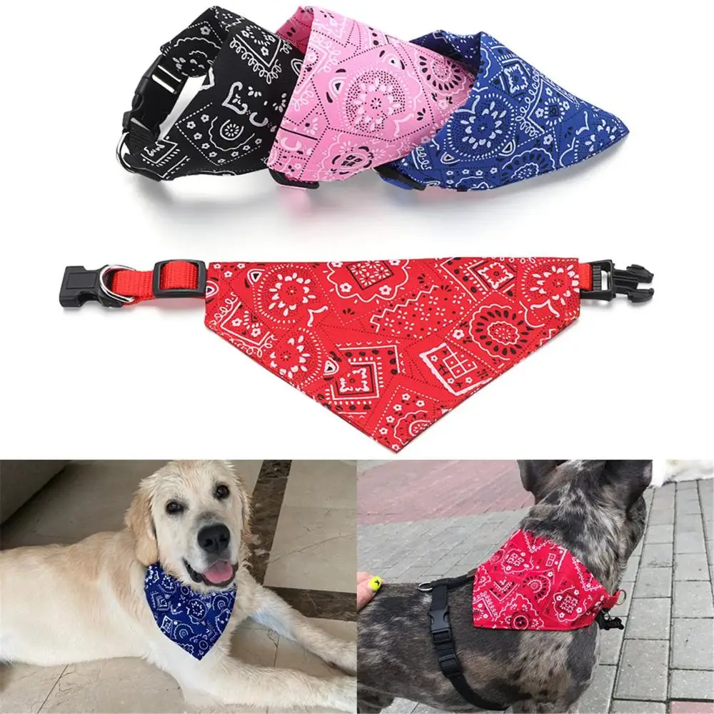 Dog Bandanas Large Pet Scarf Pet Cotton Plaid WashableBow ties Collar Cat Dog Scarf Large Dog Accessories Kerchief