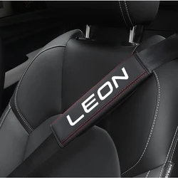 For SEAT LEON  Accessories Top leather material automotive seat belt cover shoulder protector