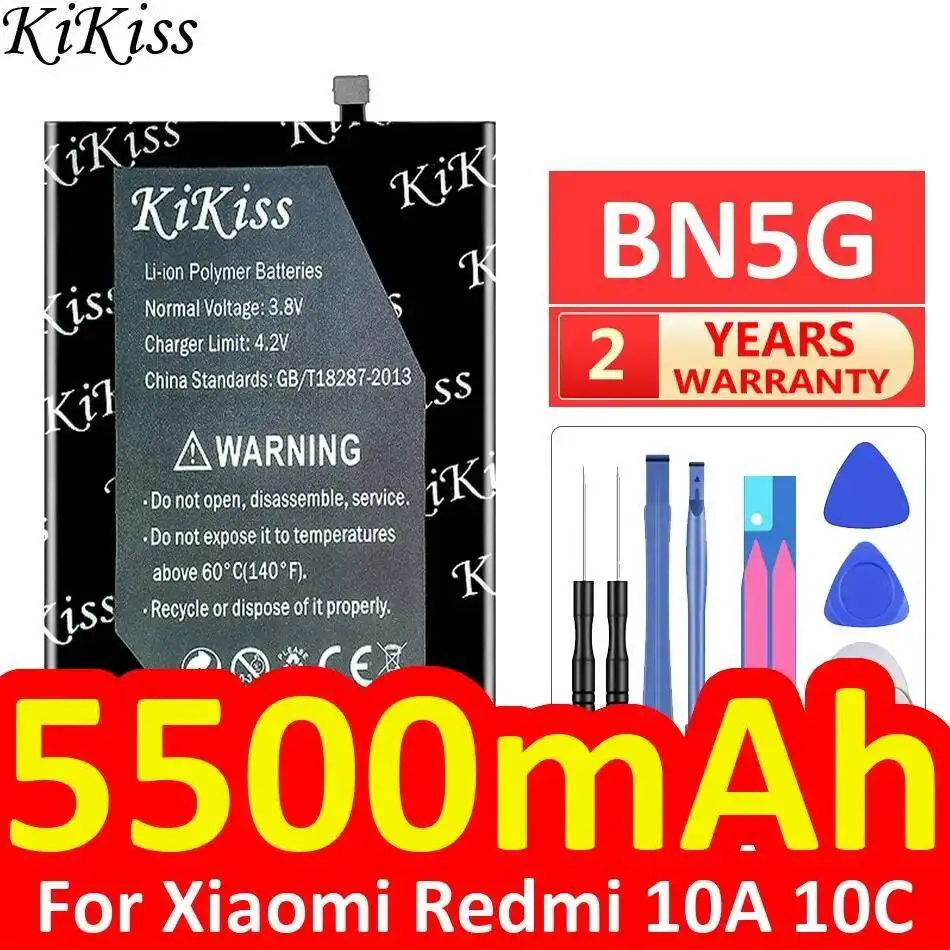 

Mobile Phone Battery 5500Mah Good Low-Temperature Performance Environmentally Friendly For Xiaomi Redmi 10A 10C BN5G