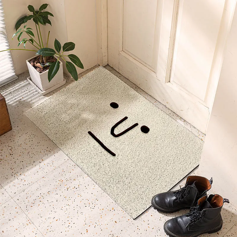 

Entrance Door Mat Household PVC Anti-skid Wire Ring Foot Mat Waterproof And Fadeless Kitchen Carpet Free Cutting Bathroom Rug