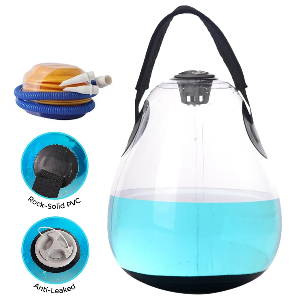 

Weighted Aqua Bag, Adjustable Water Fitness Ball, Core Training Equipment, Flexible Load Control, Sturdy Transparent PVC Strong