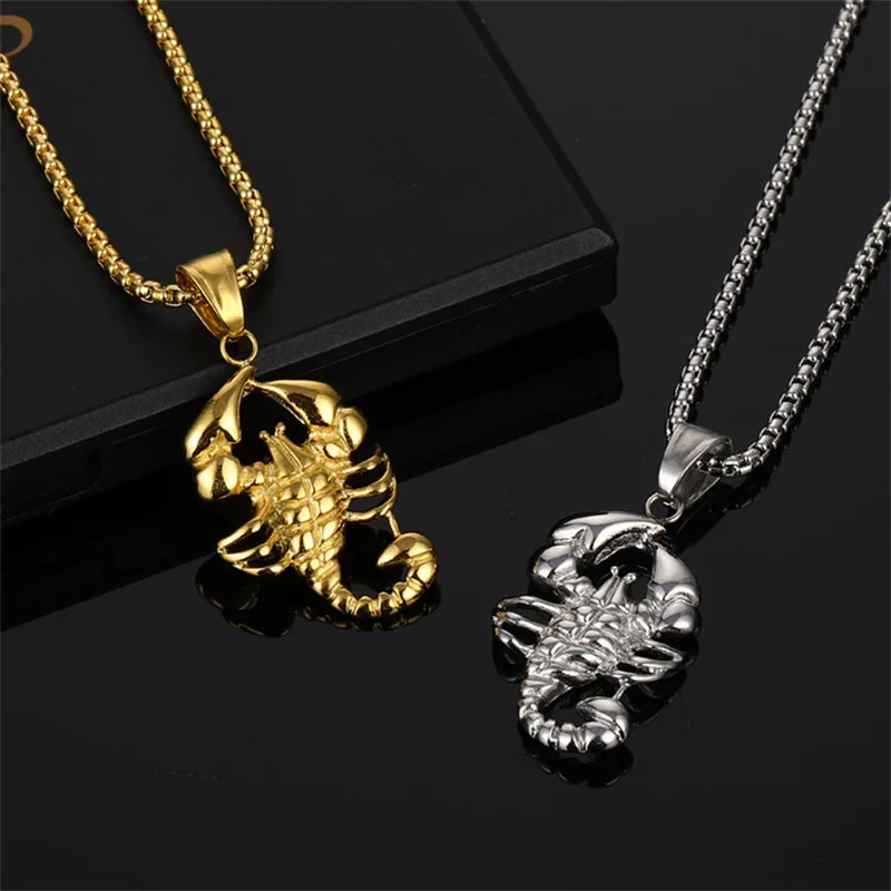 Men's Fashion Punk Scorpion Pendant Necklace  Rock Hip HopNecklace  Street Party Decorations