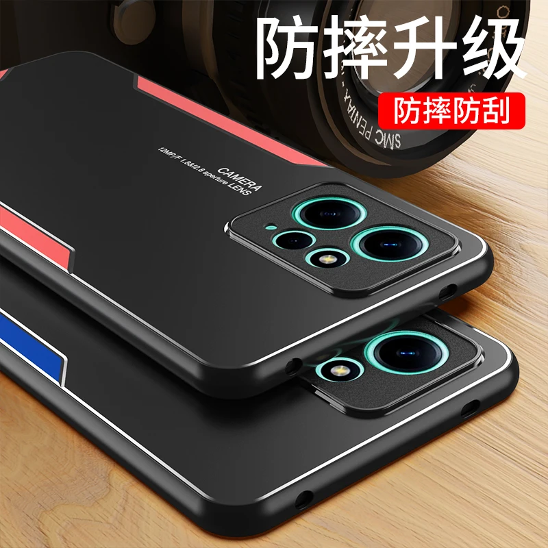 Redmi Note 12 4G Case Luxury Laser Carving Metal Aluminium Alloy Back Cover Funda Shell For Xiaomi Redmi Note12 4G Phone Cases