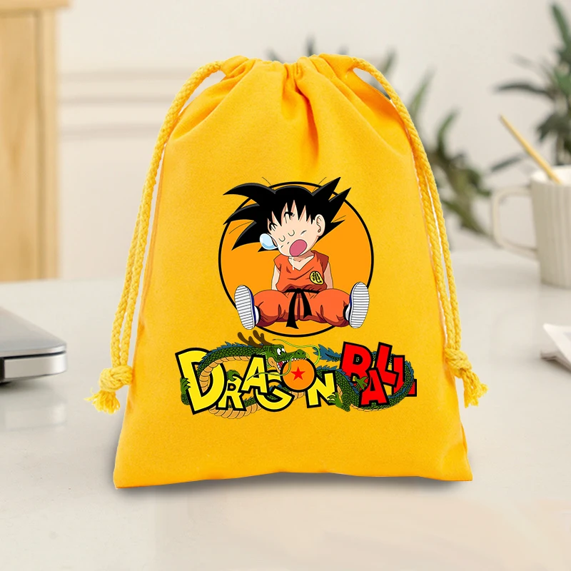 Dragon ball lona cordão bolso bonito anime festival presente embalagem saco dos desenhos animados jóias brinquedo bolsa de armazenamento sacos de algodão presentes