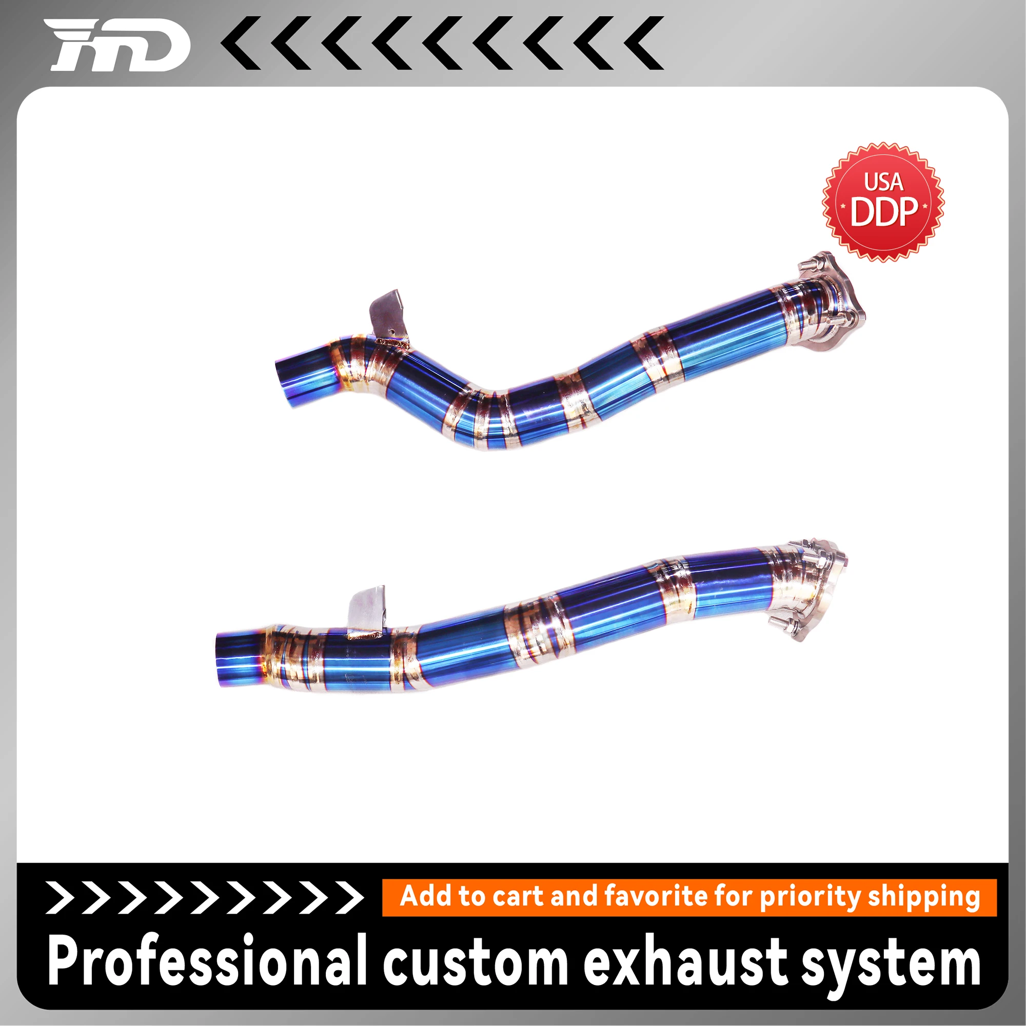 

Ti front pipe for Porsche Cayenne GTS 958 3.6T Catless Straight Pipe Easy Installation Fuel Efficiency Sound Power