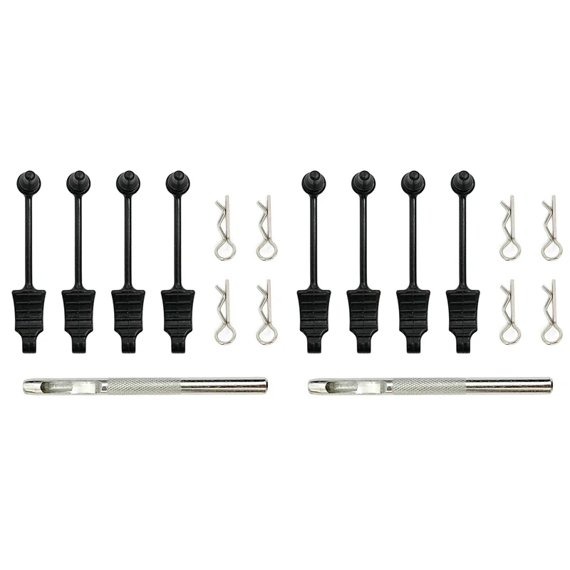 AS96-2Zestaw Gumowy Klips Mocujący Korpus Obudowy Klamra Zabezpieczająca z Otwornikiem do Obudowy dla ARRMA TRAXXAS HSP HPI 1/7 1/8 1/10