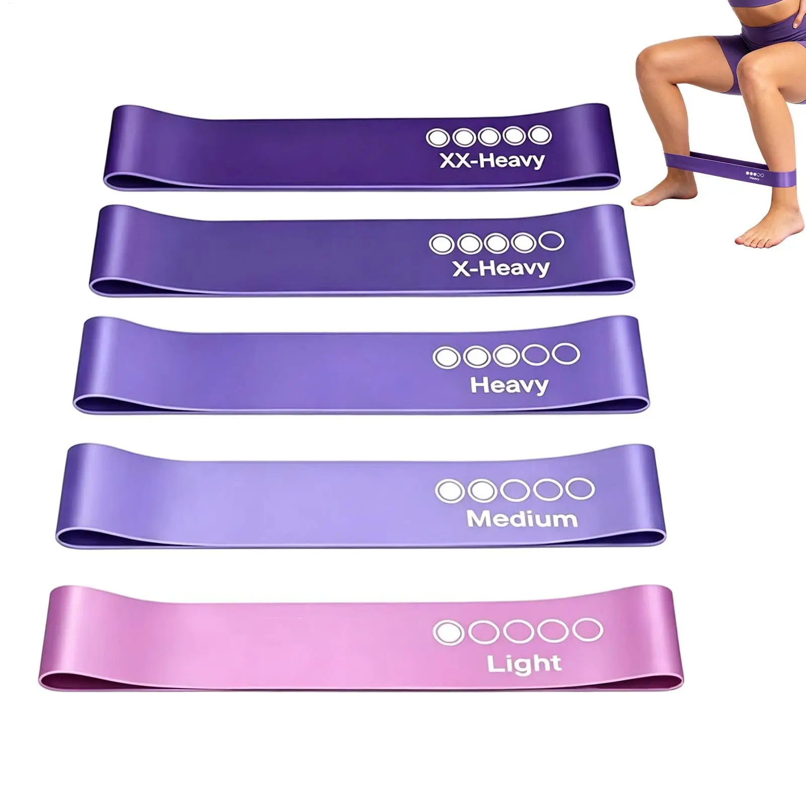 Workout Bands Anti-Slip Elastic Strap Leg Arm Gear Fitness Exercise Bands for Gym Home Yoga Fitness Training Lifting Stretching