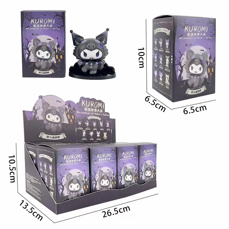 Sanrio Kuromi Figure Blind Box Kuromi Random Box Anime Figurine Doll Gifts Toys Collect Ornaments for Childrens Kids Gifts
