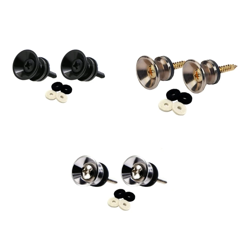 

Guitar Part Guitar Accessory Set Iron Strap Locks Iron Texture Guitar Pins