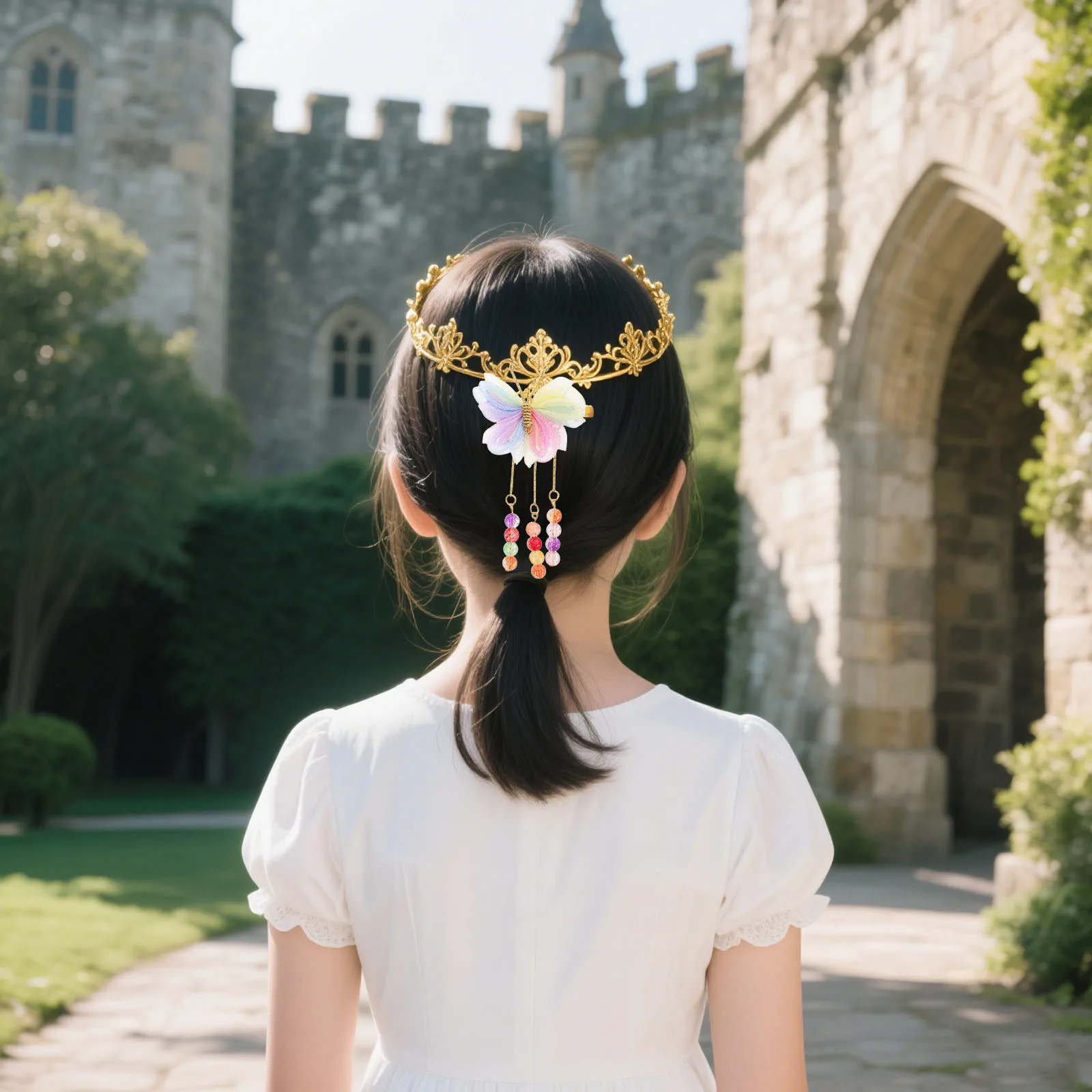 

1Pair Butterfly Tassel Hair Clips Cute Accessories for Girls and Women Chinese Inspired Design Metal Hairpins for Special