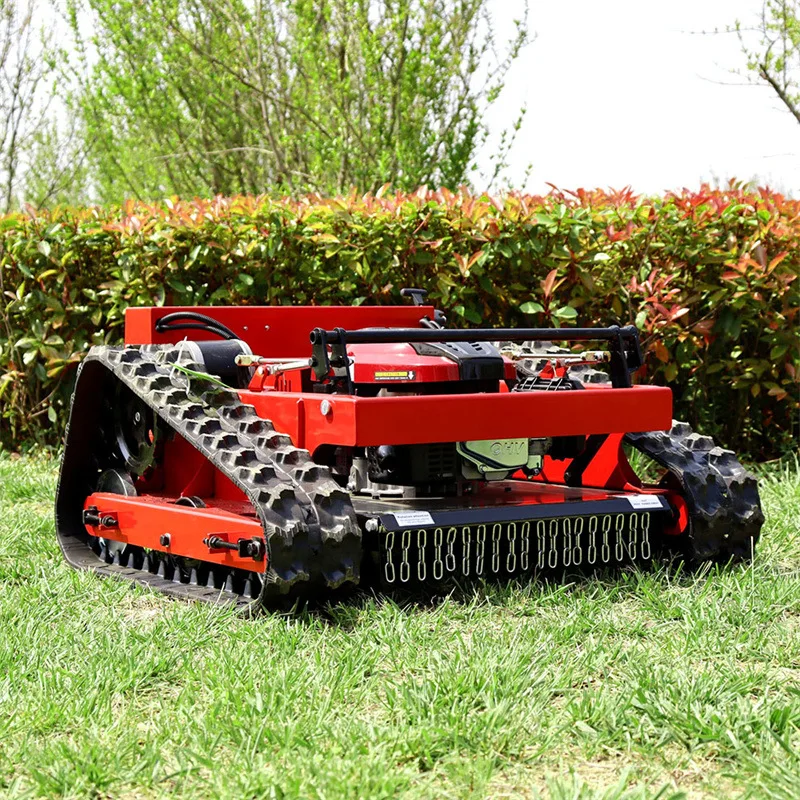 

Factory Price Remote Control Lawn Mower Crawler LONCIN 196CC Gasoline Start Gasoline Powered Mini Grass Cutting Machine