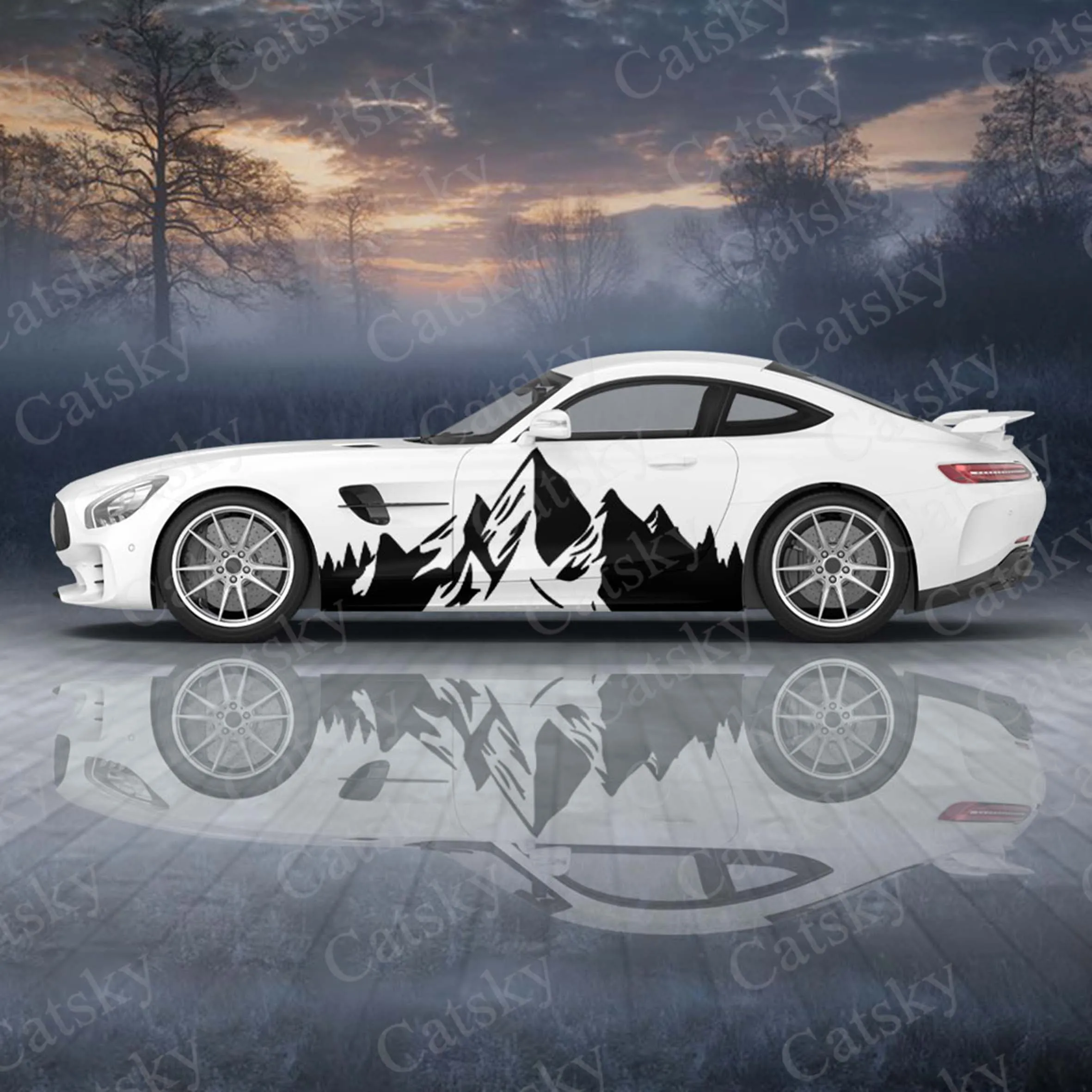 

Mountains Rivers 2pcs/Set Car Sticker for Universal Large Car Sticker for Univers, Car Stickers on The Left and Right Sidesal