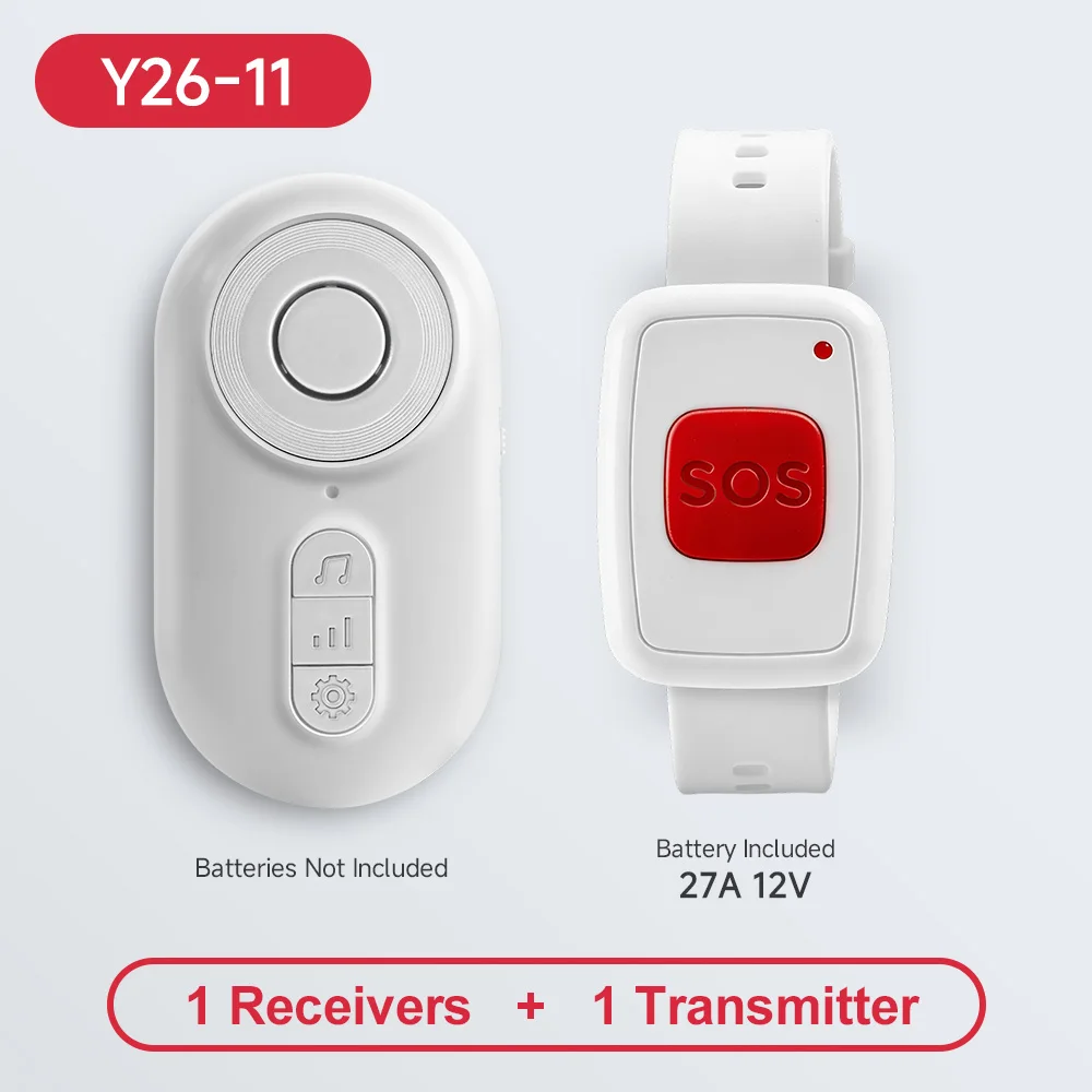 Eenvoudige SOS-horloge- en vibratiepagerkit |   Oude-eren veiligheidswaarschuwingssysteem |   Zorgverlener Persoonlijke oproepknop Monitor Thuis