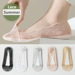 5 Pairs Floral Lace Invisible women Socks,Lightweight&Breathable Low Cut sock for women,Boat Socks, Women's Stockings & Hosiery