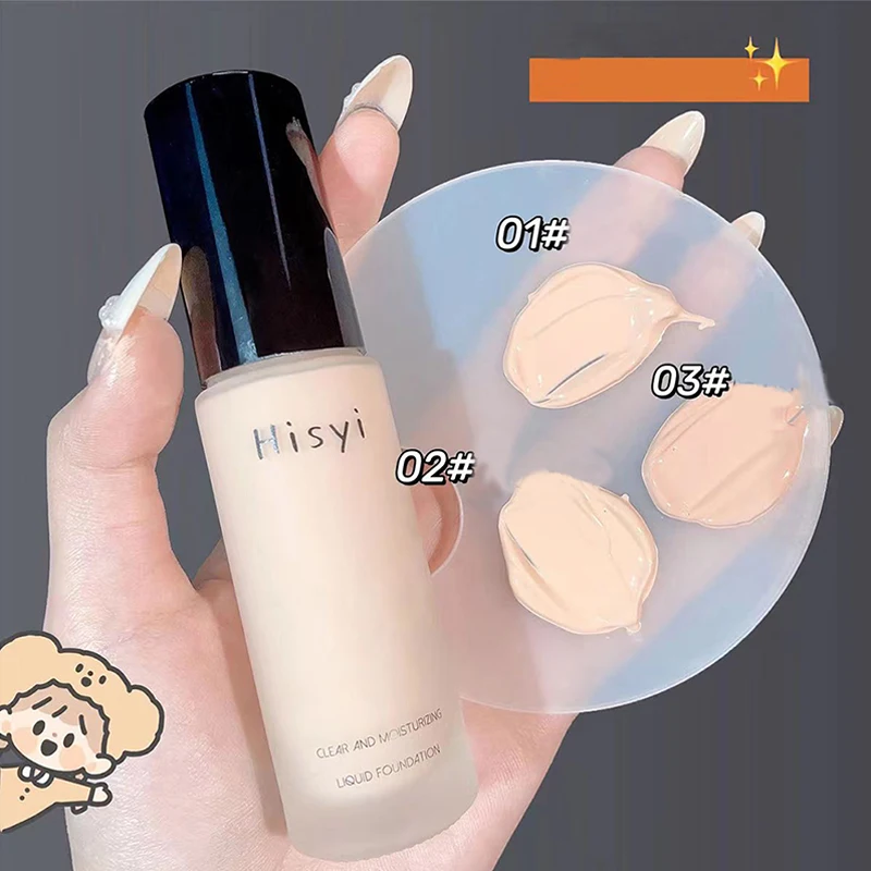 Liquid Foundation Naturally Covers Flaws Without Sticking Powder Plain Face Cream Transparent Foundation Conceals skin Blemishes