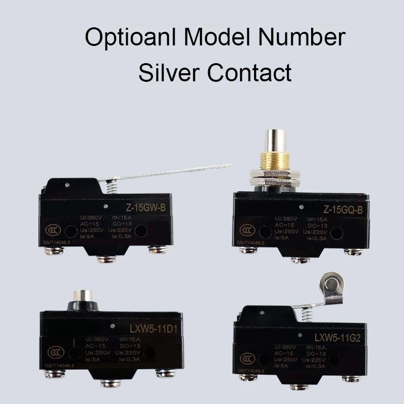 5 PCS LXW5-11G1/G2/Q1/M3 Micro Limit Switch Small Limiter Travel Switches Screw Foot 1NO 1NC Silver Contact