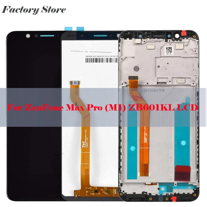 Original For asus Zenfone Max Pro (M1) ZB601KL/ZB602K X00TD LCD Display Touch Screen with Frame Digitizer Assembly Replacement