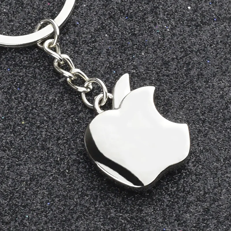 Apple keychain Creative metal small friends, couples, and family gift cute exquisite small pendant personality Zinc alloy