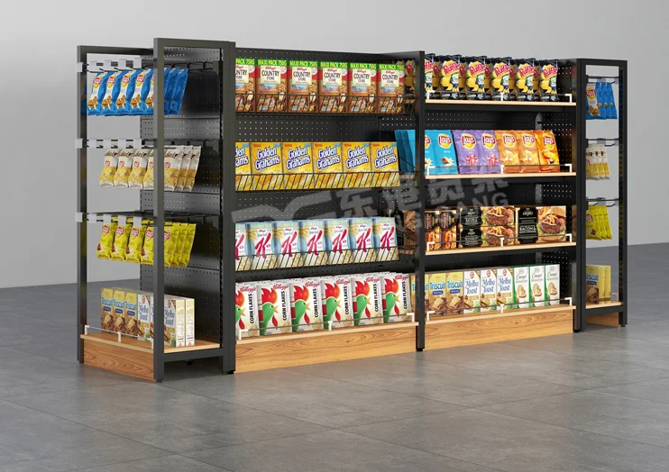 Supermarket, convenience store, snack shelf, alcohol and tobacco department store, multi-layer display shelf, double-sided shelf