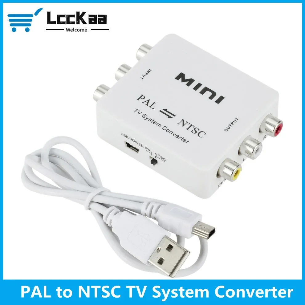 LccKaa PAL to NTSC NTSC to PAL Dual-Way TV Composite Connection Converters PAL NTSC Bi-direction TV System Converter Switcher