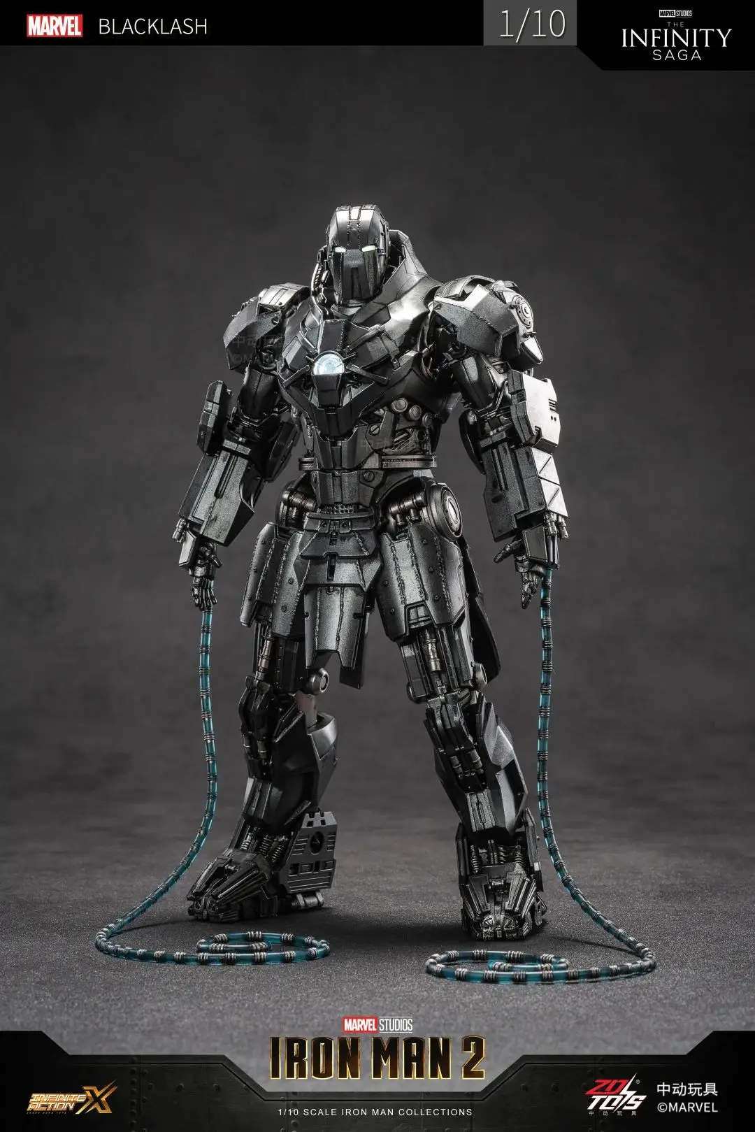 Original ZDTDS Iron Man Tony Stark Whiplash Blacklash Iron Monger MK3 Action Figure Sammlung Film Modell Puppe Spielzeug WEIHNACHTEN Geschenke – Detail 14
