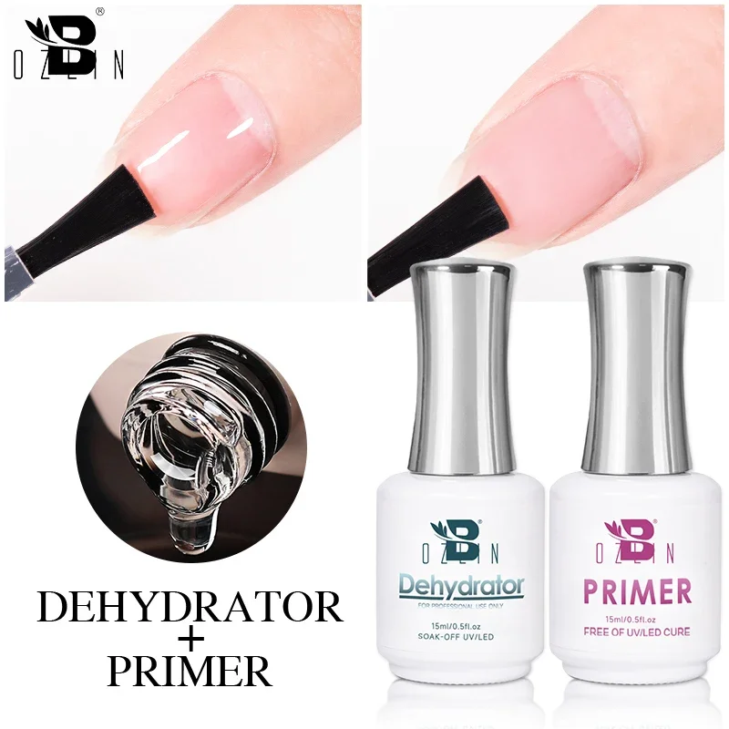 

BOZLIN 15ML Fast Air Dry Primer Dehydrator Prep Base Coat for Nails UV Gel No Need Of UV/LED Lamp Soak Off Gel Nail Polish