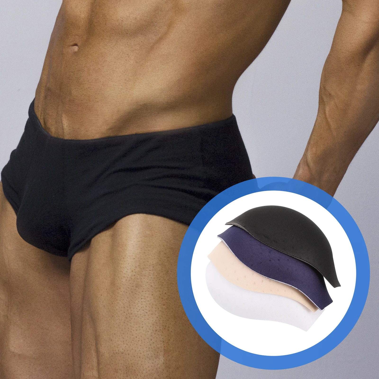 

4 Pcs Underwear Sponge Cup Pad for Underwear Swim Trunk Bulge Waterproof Briefs Cup Triangle Pants